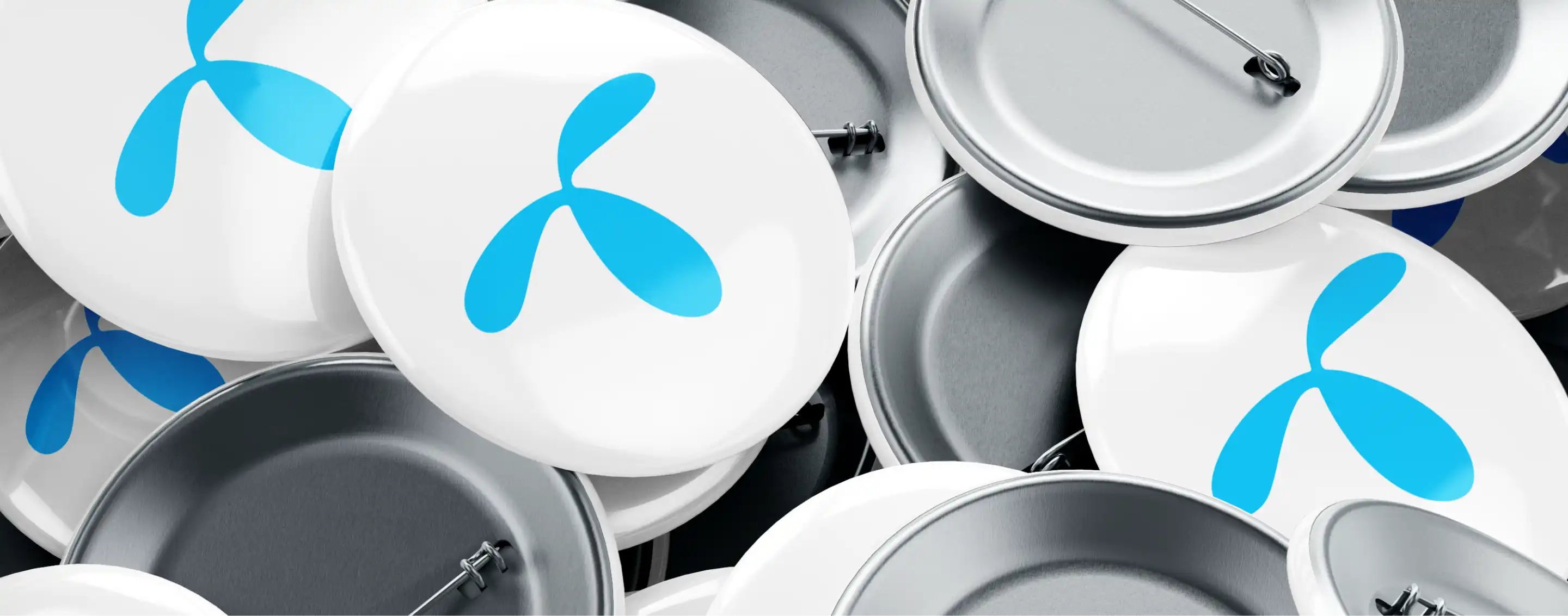 Mutliple badges featuring the Telenor Satellite logo