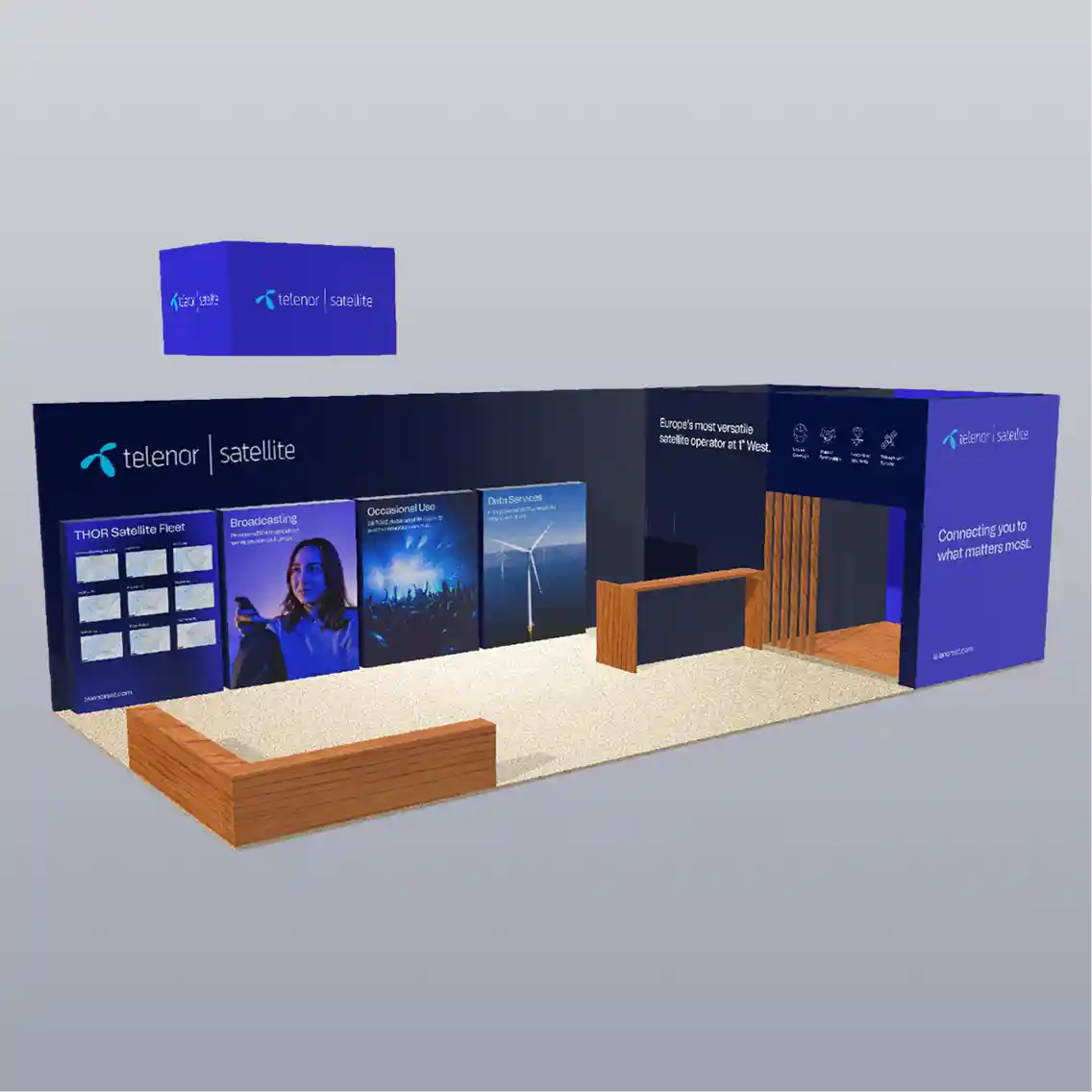 The IBC trade show Telenor Satellite stand design