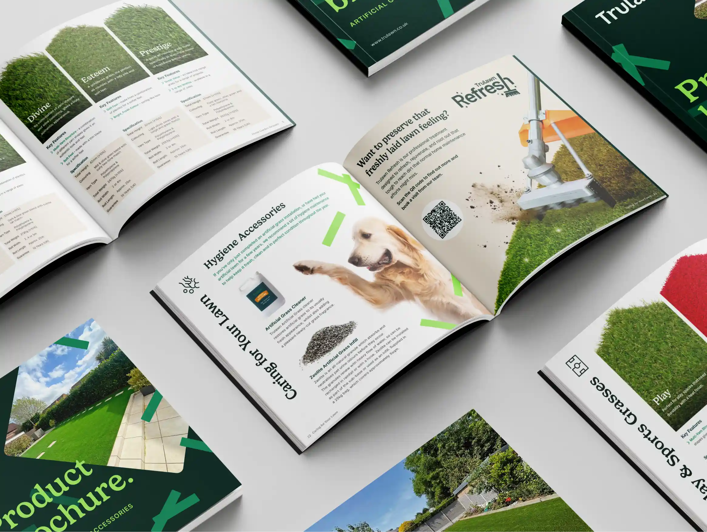 Multiple Trulawn product brochures